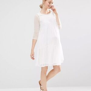 ASOS Bluebelle Maternity Tiered Ruffle Swing Dress